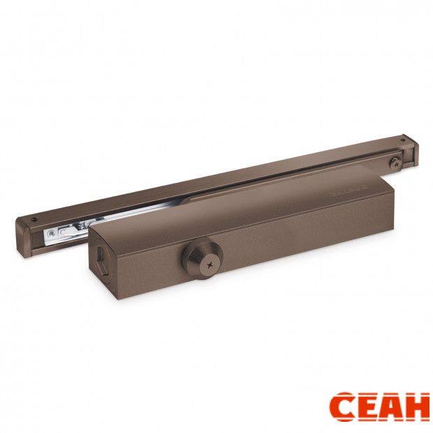 NOTEDO Доводчик дверной  DC-045-155 SL+HO+DA+BC BROWN коричневый  со скользящей тягой до 150 кг 