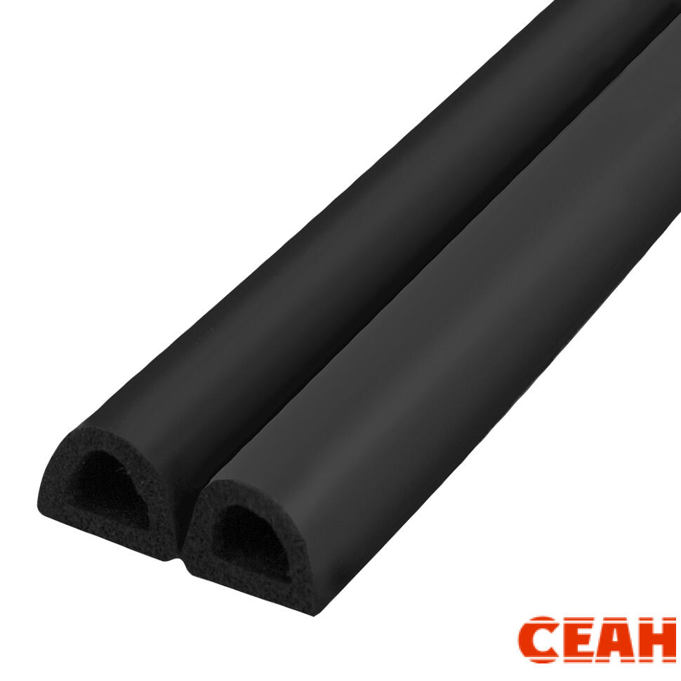 Уплотнитель самоклеящийся ADH/D-12x10mm, BLACK черный 150m