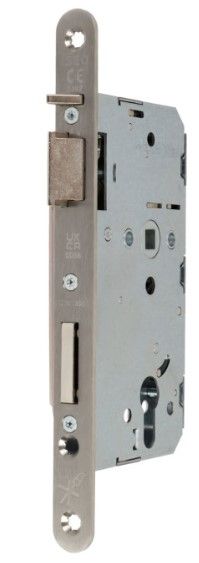 Замок дверной огнестойкий DL1769SL/B/55mm/SS/L, автоматическое запирание, антипаник, нержавеющая сталь