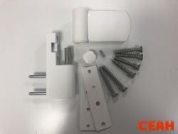 ЛДМ DH-R27.1 (02) (ан. Roto PS-27) 140 кг. Белый Ral 9016  Эконом Дверная петля для ПВХ (30)