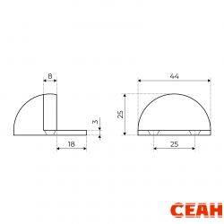 Зенит упор дверной УД-04 матовый черный (15)