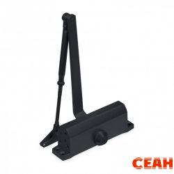 NOTEDO Доводчик дверной  DC-090-НО с фиксатором BLACK до 130 кг черный 