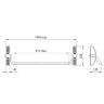 Ручка-штанга нажимная AP.1700B push-bar (ANTI-PANIC 1700В) накладной для одно/двуствор. дверей