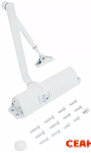 NOTEDO Доводчик дверной  DC-095 легкий характер WHITE до 120кг белый EN3-EN5 