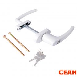 Ручка балконная с кл.асимметр.SIGMA (Сигма) BHS 02 9016 белая (30)