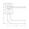 Ручка раздельная K.JK51.SPLINE (SPLINE JK) SSC-16 сатинированный хром