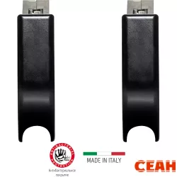 Верхняя и нижняя защелки DOORLOCK PD900FR/L, черные. Для противопожарных и наружных дверей. В комплекте ответные планки с регулировочными пластинами.