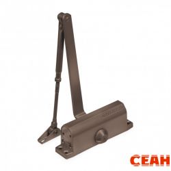 NOTEDO Доводчик дверной  DC-080-НО с фиксатором BROWN до 120 кг коричневый 