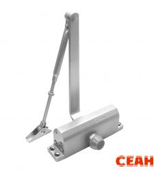 NOTEDO Доводчик дверной  DC-080-НО с фиксатором SILVER до 120 кг серебро