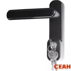 Внешняя нажимная ручка Doorlock V PD700/H2 серия Variant, черная, с цилиндром. Для противопожарных дверей. Толщина двери до 105мм.