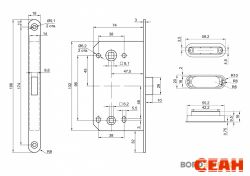 Рязань ЗЩДМ-96 с фикс. хром 81857 м/о 96 мм (аналог AGB) Защелка (30)