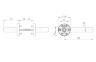 Ручка раздельная R.DSS201-0201/19 (DSS-0201/19) INOX 201