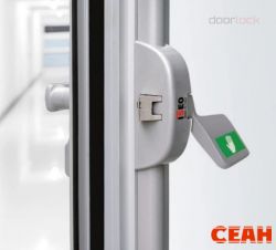 Комплект накладной огнестойкой антипаники DOORLOCK PD900FR-PAD/A SET для активной створки, серебристый MG, с внешней ручкой PD900FR/H1, с цилиндром. Толщина двери до 105мм