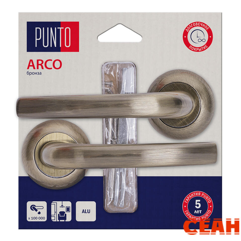 Ручка раздельная LM/A R.TL54.ARCO/HD ABG-6 бронза