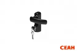 Внешняя нажимная ручка DOORLOCK V PD700/H1 серия Variant, черный, с цилиндром.