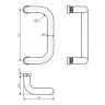 ЛДМ FURAL (Фурал) 350 мм корич. (алюм.) Ручка-скоба (01.350.30 RAL 8024) (10)