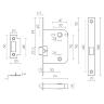 Защелка врезная PLASTP72-50 (P72-50) BL черный