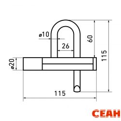 С-Пб ЗНВ 1-10 d=10 мм  1 ключ одна секретность Замок навесной (50)