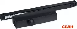 NOTEDO Доводчик дверной  DC-025-095 SL+HO+DA+BC BLACK  со скользящей тягой до 100кг