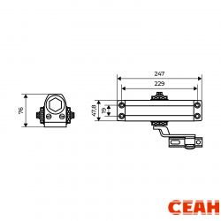 АЛЛЮР Доводчик дверной COMFORT(КОМФОРТ) ДД 229/5-7 A-C (до150 кг) коричн.RAL8024, морозостойкий (10)