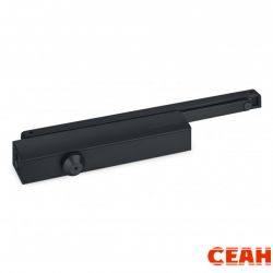 NOTEDO Доводчик дверной  DC-045-155 SL+HO+DA+BC PRO (ПРО) BLACK черный со скользящей тягой до 150 кг 