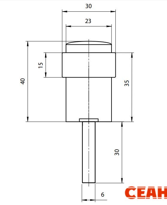 Апекс DS-0014-GRF графит ограничитель дверной (300,10)