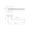 Ручка раздельная K.DM51.FLOW (FLOW DM) SSC-16 сатинированный хром