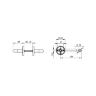 Ручка раздельная R.DSS201-0203/19 (DSS-0203/19) (INOX 201) BLACK