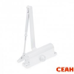NOTEDO Доводчик дверной  DC-090-НО с фиксатором WHITE до 130 кг  белый 