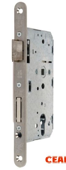 Замок дверной огнестойкий DL 1769/B/65mm/SS/L, антипаник, нержавеющая сталь