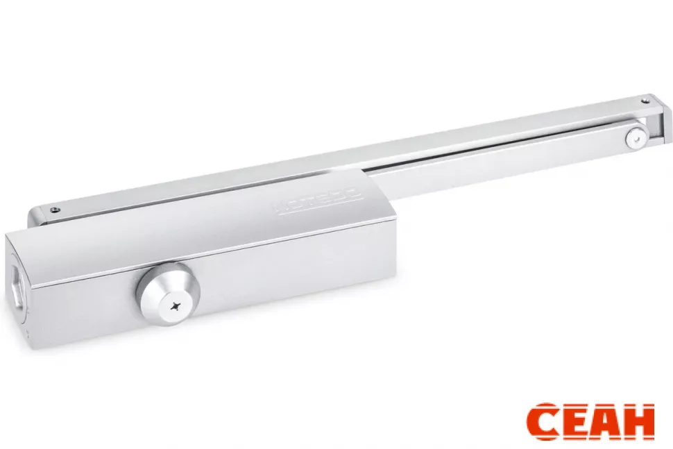 NOTEDO Доводчик дверной  DC-025-095 SL+HO+DA+BC SILVER со скольз.тягой до 100кг