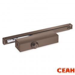 NOTEDO Доводчик дверной  DC-025-095 SL+HO+DA+BC BROWN со скользящей тягой до 100кг