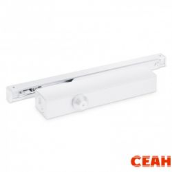 NOTEDO Доводчик дверной  DC-045-155 SL+HO+DA+BC WHITE белый со скользящей тягой до 150 кг 